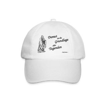 Konfuzius Demut schwarz - Baseballkappe - Weiß/Weiß - Vorne