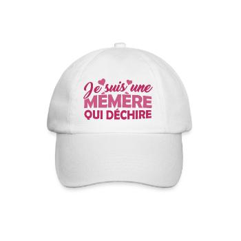 Cadeau Mémère Je suis une Mémère qui Déchire - Casquette classique - blanc/blanc - Devant