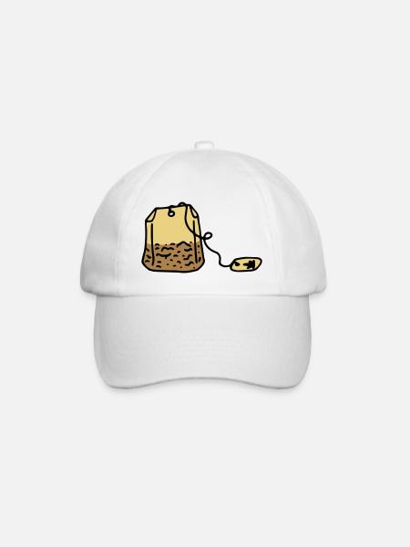 Thé Sachets de thé Buveur de thé Heure du thé - Casquette classique - blanc/blanc