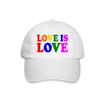 Love is love - Baseballkappe - Weiß/Weiß - Vorne