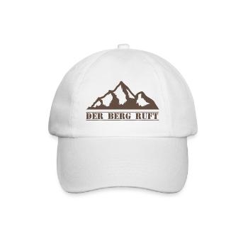 Der Berg ruft - Baseballkappe - Weiß/Weiß - Vorne