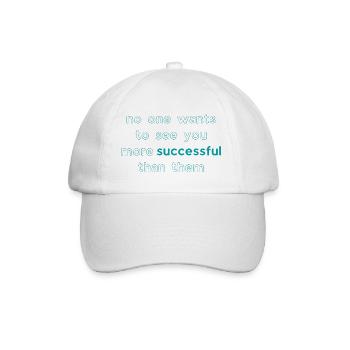 more successful than them motivational quote blue - Baseball Cap - white/white - Front