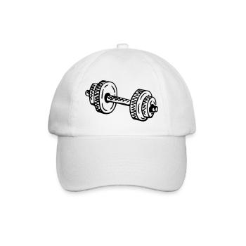 Dumbbell Fitness Strength Training Weightlifting - Baseball Cap - white/white - Front