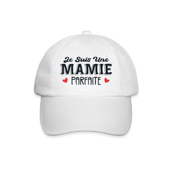 Je Suis Une Mamie Parfaite - Casquette classique - blanc/blanc - Devant