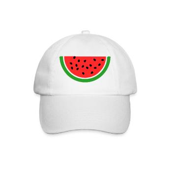 Wassermelone - Baseballkappe - Weiß/Weiß - Vorne