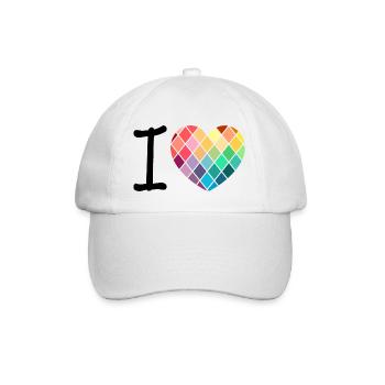 J’aime - les diamants - Casquette classique - blanc/blanc - Devant