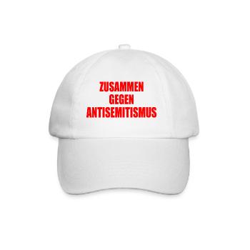 zusammen gegen antisemitismus - Baseballkappe - Weiß/Weiß - Vorne