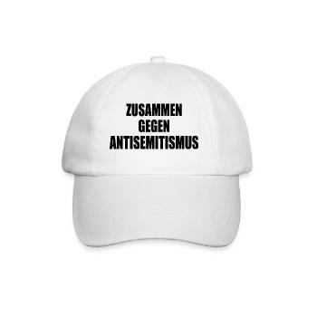 zusammen gegen antisemitismus - Baseballkappe - Weiß/Weiß - Vorne