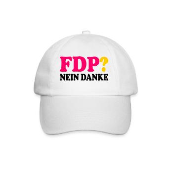 Fdp nein danke - Baseballkappe - Weiß/Weiß - Vorne