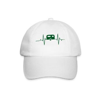 LE CAMPING ET LE CARAVANING, C'EST MA VIE - Casquette classique - blanc/blanc - Devant