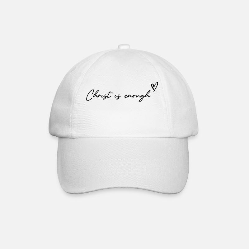 Christ is enough - Baseballkappe - Weiß/Weiß
