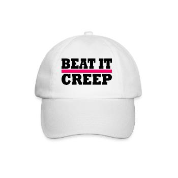 Beat it creep - Baseballkappe - Weiß/Weiß - Vorne