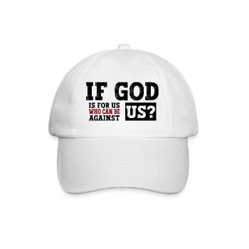 Jesus Christus - Christliches Shirt - Christliche - Baseballkappe - Weiß/Weiß - Vorne