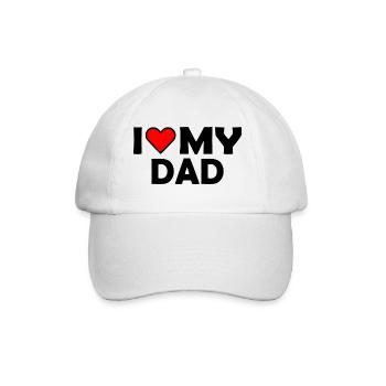 I love my dad - Baseballkappe - Weiß/Weiß - Vorne