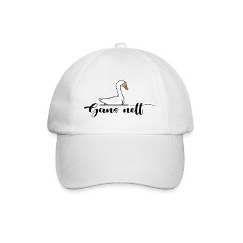 gänse gänsebraten gänsefreund gans nett gänsefeder - Baseball Cap - white/white - Front