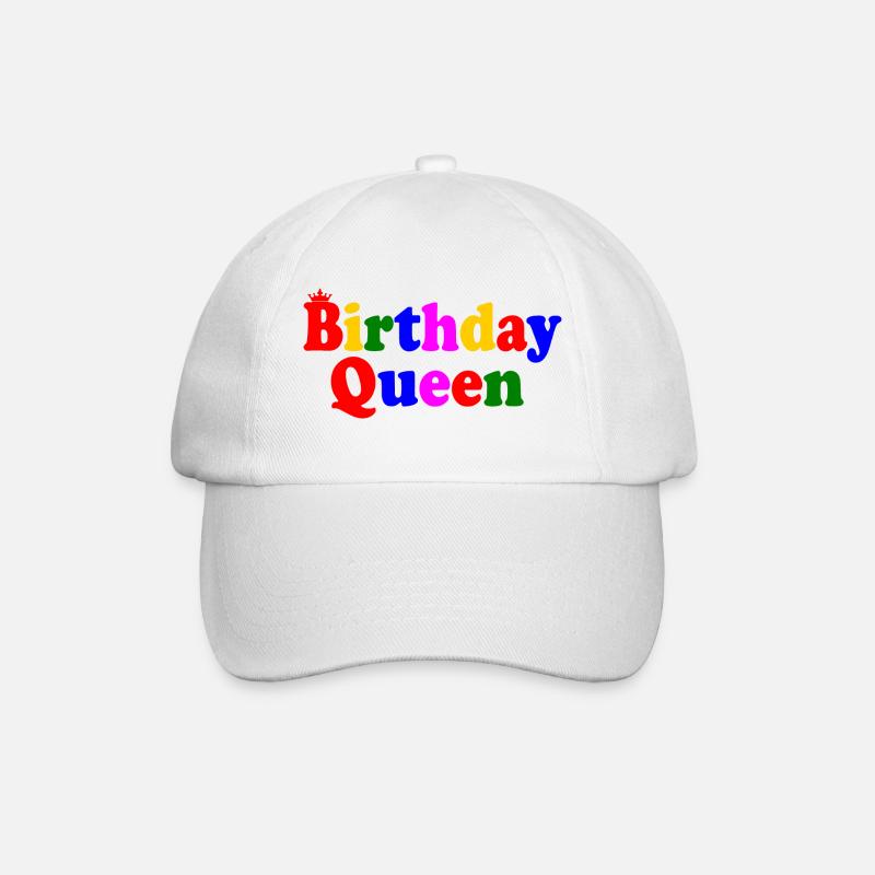 Birthday queen - Baseballkappe - Weiß/Weiß