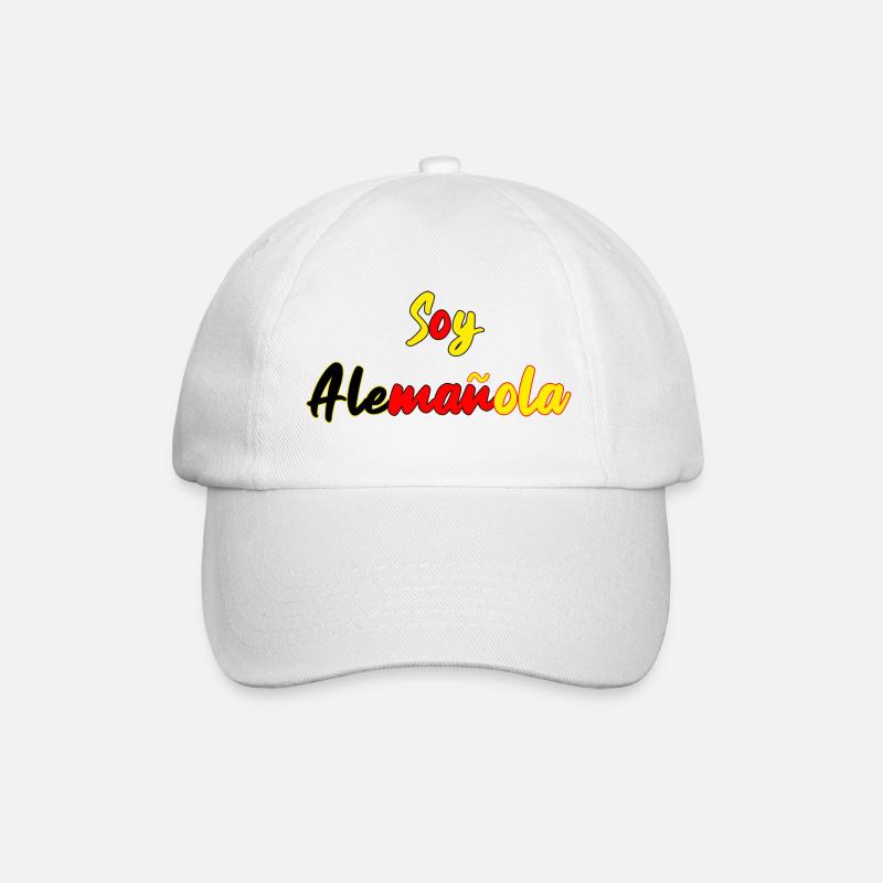 Deutsch-Spanierin Spanisch spanisch Geschenk - Baseballkappe - Weiß/Weiß
