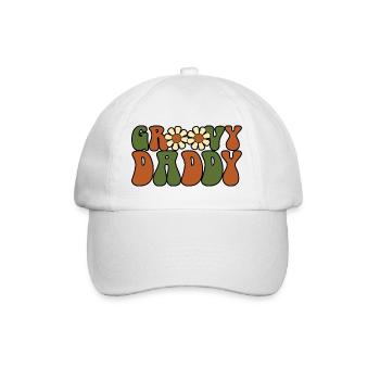 Retro Groovy Daddy Matching Family Baby Shower - Casquette classique - blanc/blanc - Devant