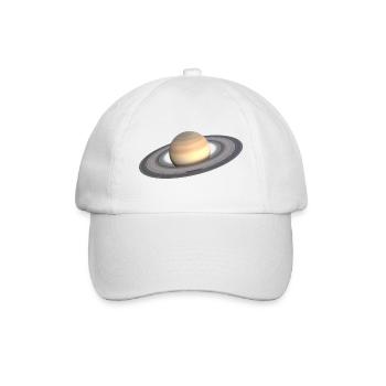 Saturn 3D - Baseballkappe - Weiß/Weiß - Vorne