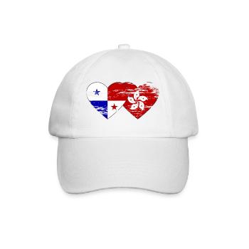Panama Hong Kong Flagge used - Baseballkappe - Weiß/Weiß - Vorne