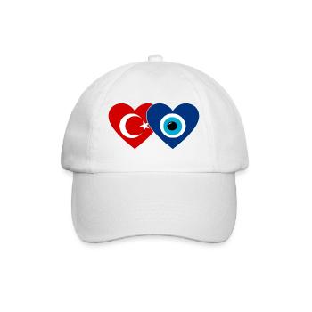 Turkey Nazarpearl Heart - Baseball Cap - white/white - Front