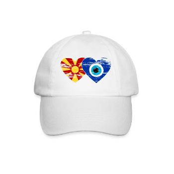 Drapeau Nazarpearl de Macédoine utilisé - Casquette classique - blanc/blanc - Devant