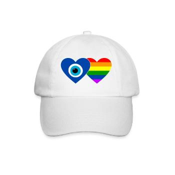 Nazar perle arc-en-ciel drapeau - Casquette classique - blanc/blanc - Devant