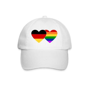 Drapeau arc-en-ciel de l’Allemagne - Casquette classique - blanc/blanc - Devant
