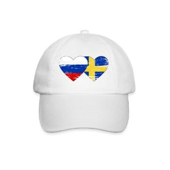 Sweden Russian flag used - Baseball Cap - white/white - Front