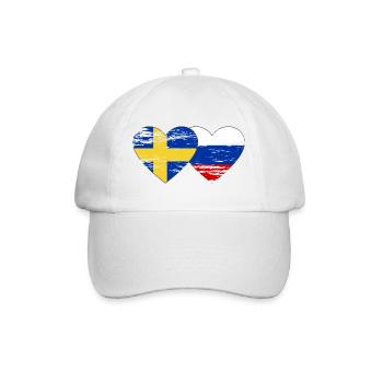 Sweden Russian flag used - Baseball Cap - white/white - Front