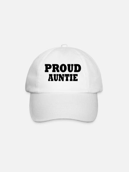 Proud auntie - Baseballkappe - Weiß/Weiß