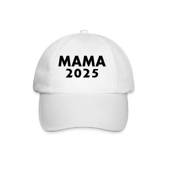 Mama 2025 - Baseballkappe - Weiß/Weiß - Vorne