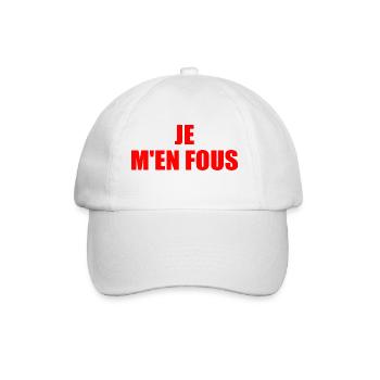 je m'en fous - Casquette classique - blanc/blanc - Devant