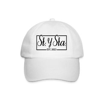 Sr. Y Sra. Est. 2023 - Cadeau de mariage homme et femme - Casquette classique - blanc/blanc - Devant