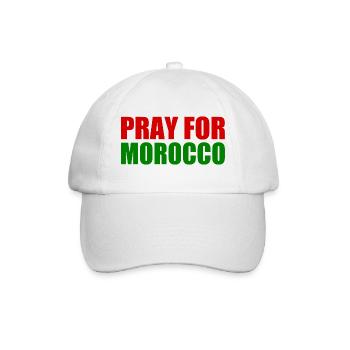 Pray for morocco - Baseball Cap - white/white - Front