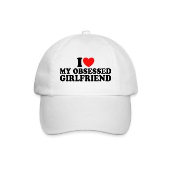 Adore Ma Copine J'aime Ma Petite Amie Obsédée - Casquette classique - blanc/blanc - Devant