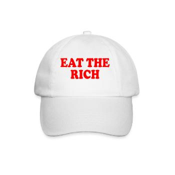 Eat the rich - Baseballkappe - Weiß/Weiß - Vorne
