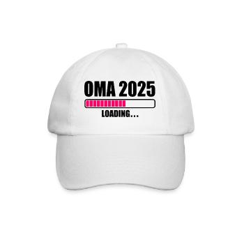 Oma 2025 - Baseballkappe - Weiß/Weiß - Vorne