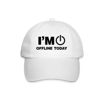 Je suis hors ligne aujourd’hui drôle Internet Dictons en ligne - Casquette classique - blanc/blanc - Devant