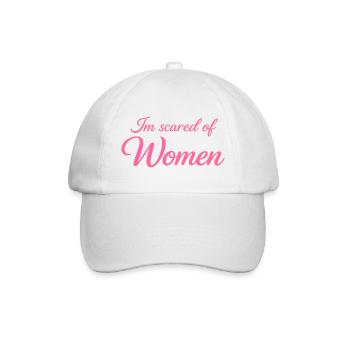 ScaredOfWomen_-_pink - Baseballkappe - Weiß/Weiß - Vorne