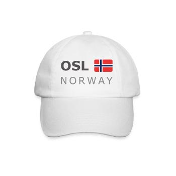 OSL NORWAY dark-lettered 400 dpi - Baseball Cap - white/white - Front