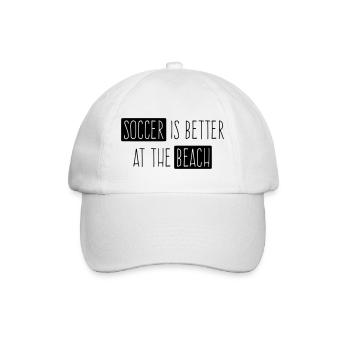 Le football c'est mieux à la plage - Casquette classique - blanc/blanc - Devant