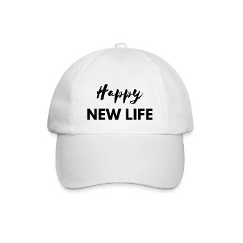 Happy new life - Casquette classique - blanc/blanc - Devant