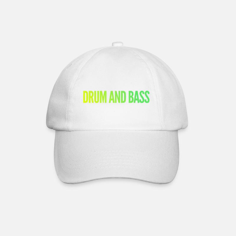Green Gradient Drum And Bass - Baseball Cap - white/white