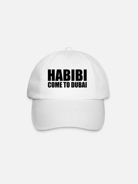 habibi come to dubai - Baseballkappe - Weiß/Weiß