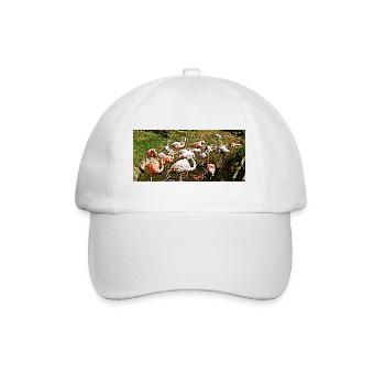 Flamingos - Baseballkappe - Weiß/Weiß - Vorne