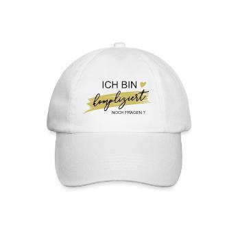 Je suis compliqué ! Des questions? -Cadeau - Casquette classique - blanc/blanc - Devant