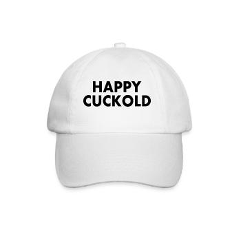 Happy cuckold - Baseballkappe - Weiß/Weiß - Vorne
