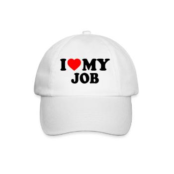 I love my job - Casquette classique - blanc/blanc - Devant