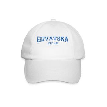 HRVATSKA-1991-blue.png - Baseballkappe - Weiß/Weiß - Vorne